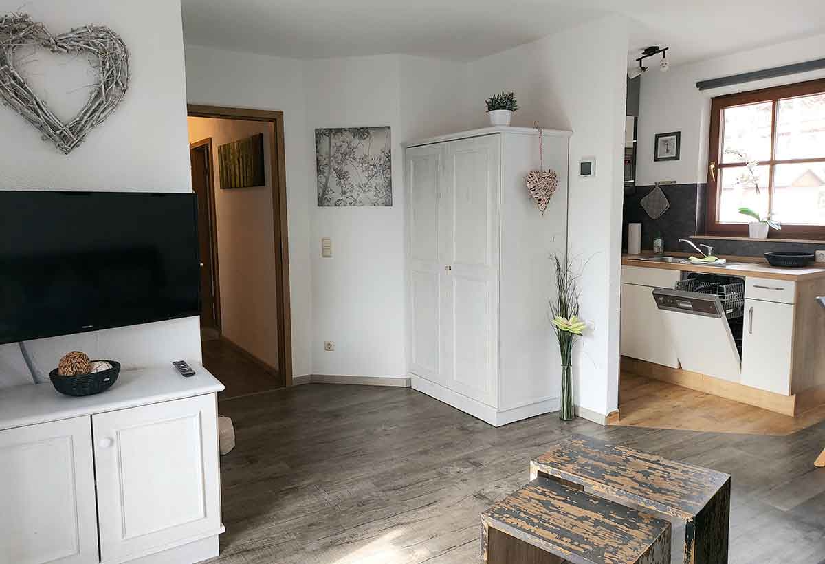 Ferienwohnung Bergruh Wohnraum