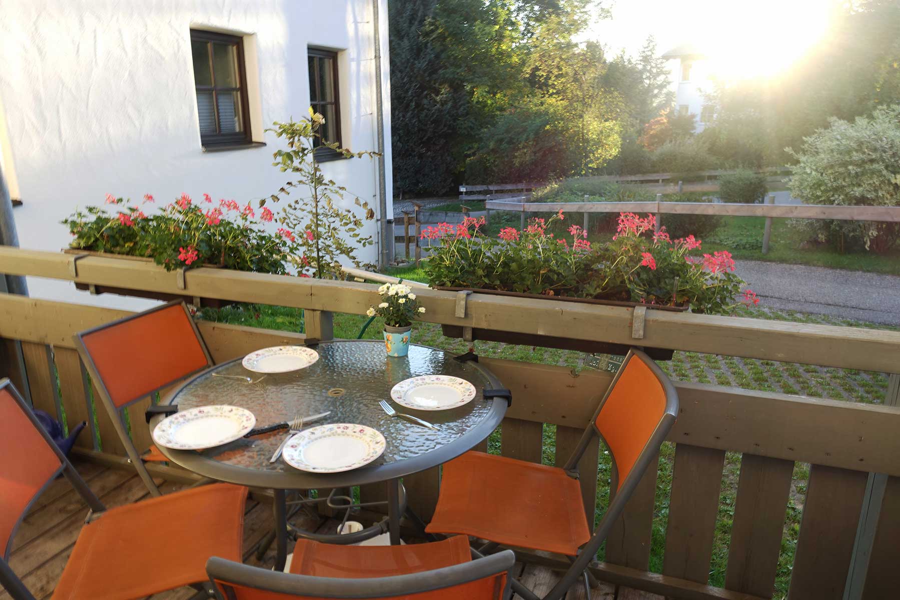 Ferienwohnung Edelalpe Balkon mit Blick ins Grüne