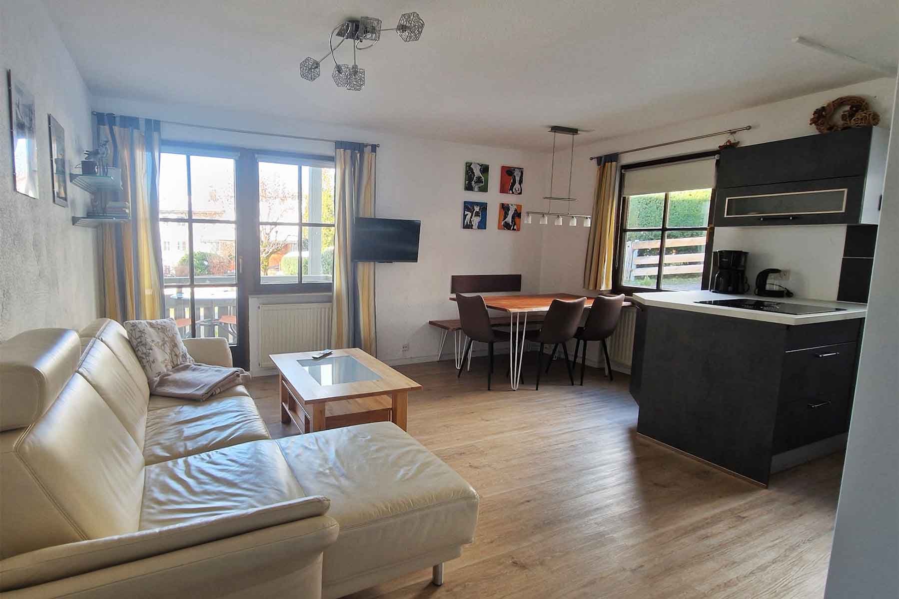 Ferienwohnung Edelalpe Wohnraum